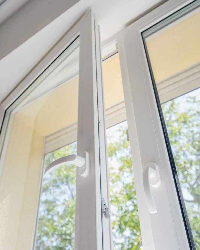 Brand new window in Richmond slightly cracked open