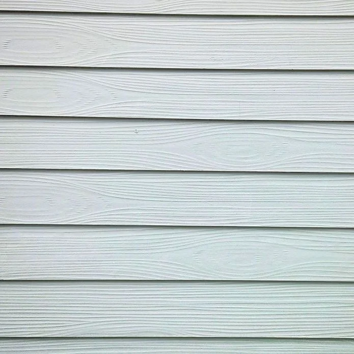 up close view of vinyl siding white in color
